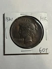 1921 Peace Silver Dollar Nice UNC High Relief Key Date Nice Tone