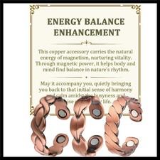 3Pcs Copper Magnetic Rings for Men Women, Pure Copper Jewelry Gift