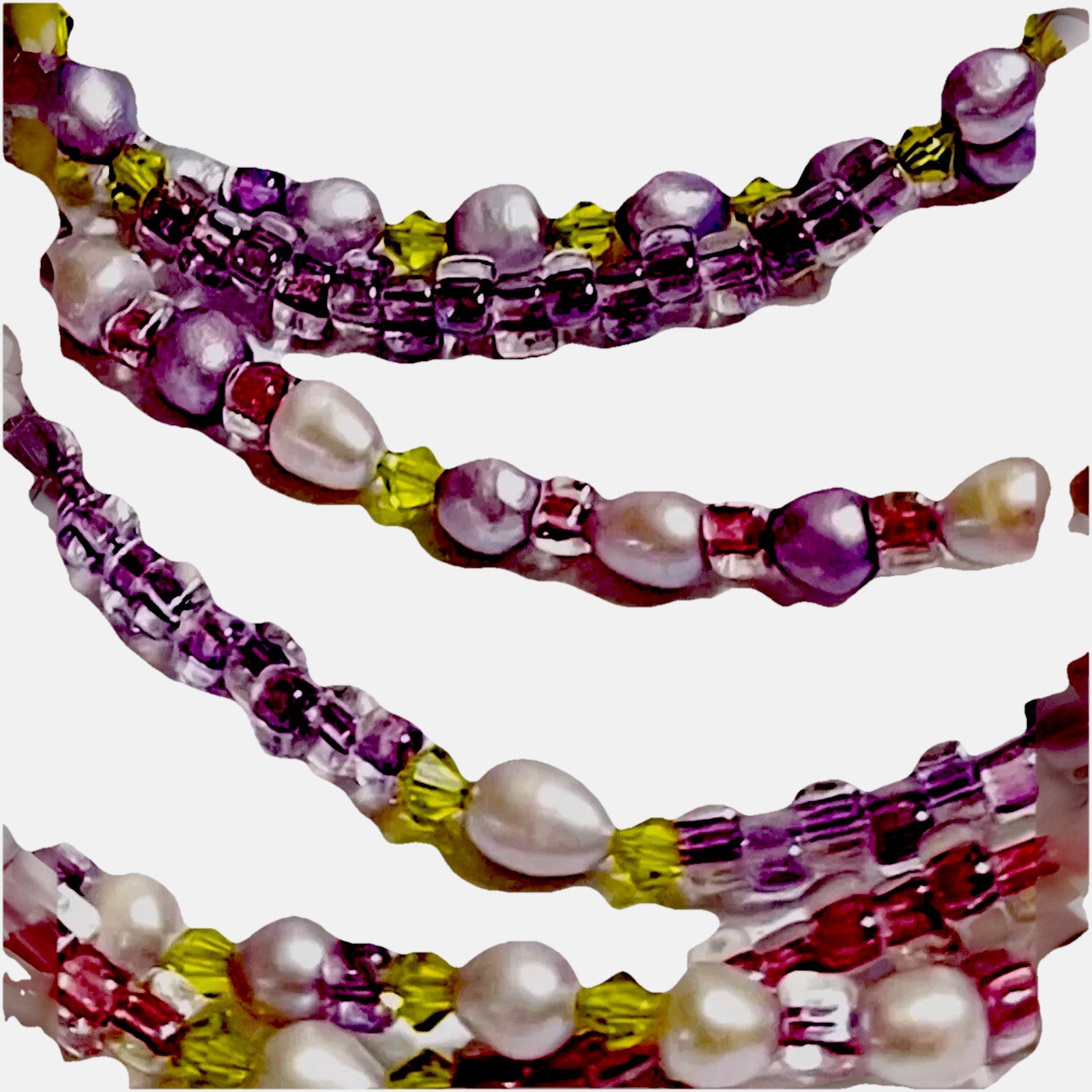 Beautiful STATEMENT Multi Strand Necklace Sterlin… - image 2