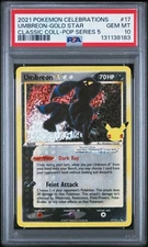 Pokemon Umbreon Gold Star PSA 10 Celebrations Classic Coll.  17/17 Gem Mint