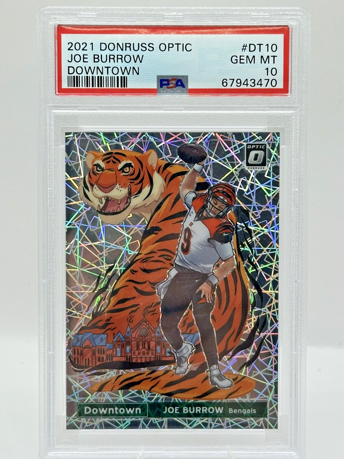 2021 Donruss Optic - Joe Burrow - Downtown! SSP #DT-10 - Bengals - PSA 10 GEM MT