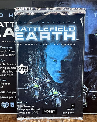 2000 UPPER DECK BATTLEFIELD EARTH   PACK 6 Cards JOHN TRAVOLTA AUTO  SEALED 