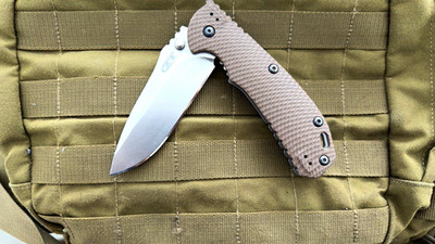 Zero Tolerance ZT 0561 Tan G10, Titan Framelock, Elmax, Flipper, Hinderer Design