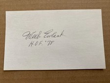 Weeb Ewbank “HOF ‘78” NFL HOF signed index card New York Jets