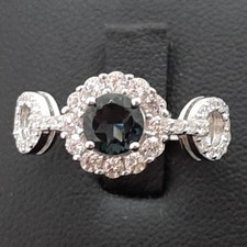 World Class 1.18ctw London Blue Topaz & White Sapphire 925 Silver Ring Size 8