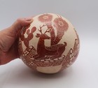 Mata Ortiz Redware Pot Leonel Lopez Saenz Carved Desert Scene Animal Cactus 5.5" — photo 6