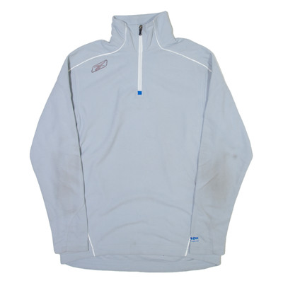 Reebok Herren Pullover Blau 1/4 Zip Tight Knit M