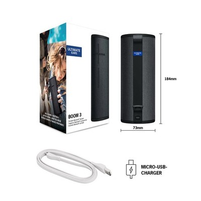 アルティメットイヤーズ BOOM3 黒 中古 Ultimate Ears Boom 3 Wireless Waterproof Bluetooth Speaker - Black
