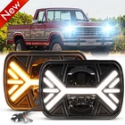 7X6" 5X7" LED Headlight DRL For F 250 F 350 F 450 F 550 Super Duty 1999-2010