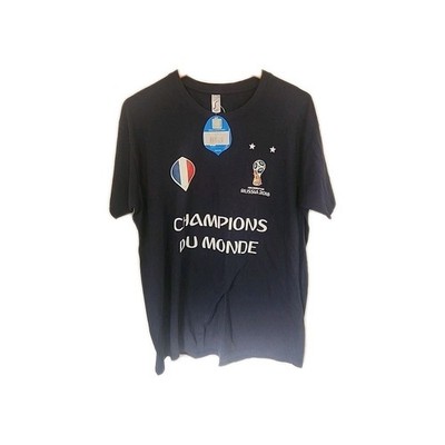 France Champion Du Monde Russia 2018 Official FIFA T Shirt XL Unisex Blue  Fans