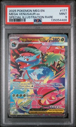 2025 Pokemon Mega Venusaur Ex #177 MINT PSA 9 Meg En Special Illustration Rare