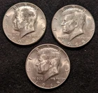 Kennedy Half Dollar 40 % Silver  1965 Lightly Circulated - Lot Of 3