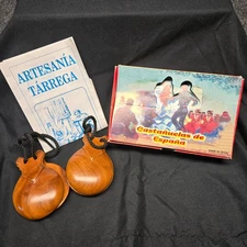 Vintage Castanets Artesanía Tárrega (REF. 52 E) Artista Especial Made In Spain