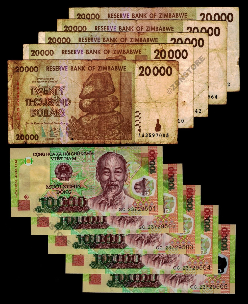 旧ベトナム ベトナム10.000ドン 3枚セット 1990年 Vietnamese Paper Money 10,000 ₫ Denomination Banknotes for sale | eBay