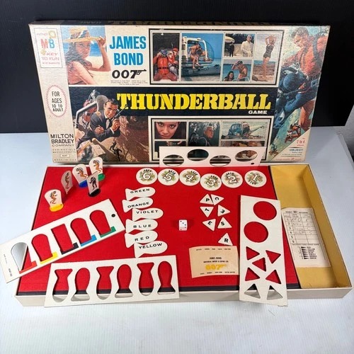 Vintage 1965 James Bond 007 Thunderball Milton Bradley Board Game Complete