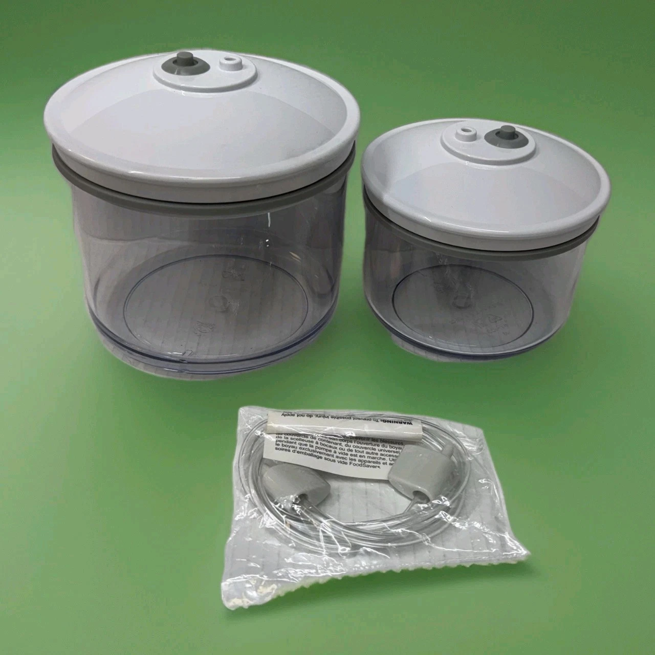 Lot Of 2 Foodsaver Vacuum Sealer Snail (50oz And 25oz)