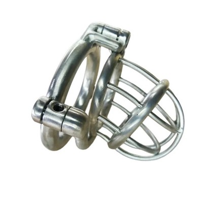 Male Stainless Steel Chastity Cage with Screw Permanent Lock Custom Cage Men CBT