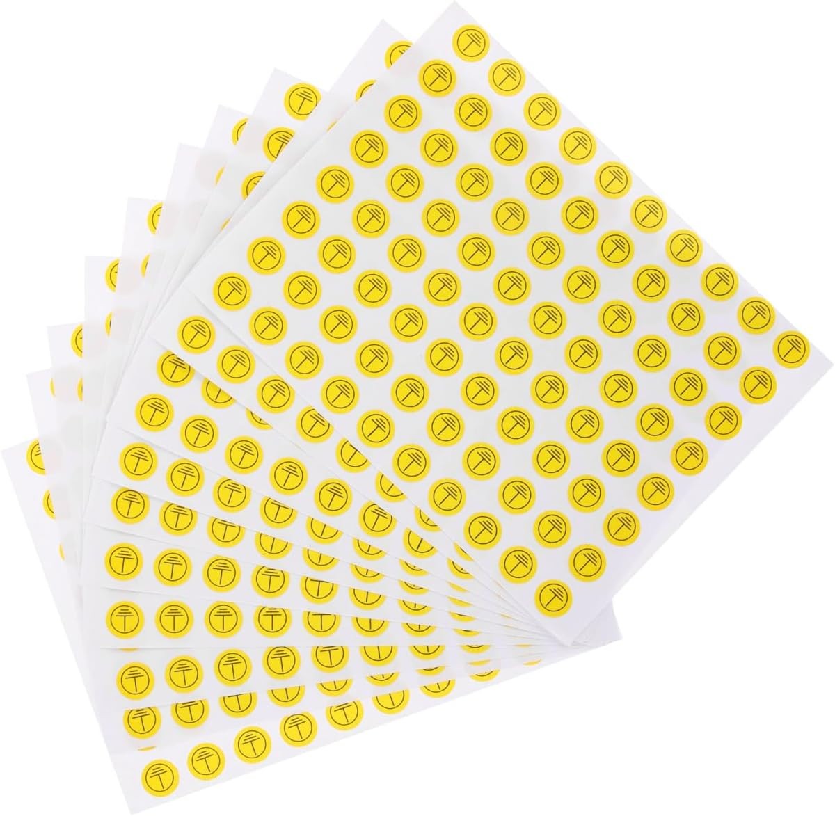 iplusmile 800pcs Ground Symbol Stickers Labels 1.00X1.00X0.10CM, Yellow 