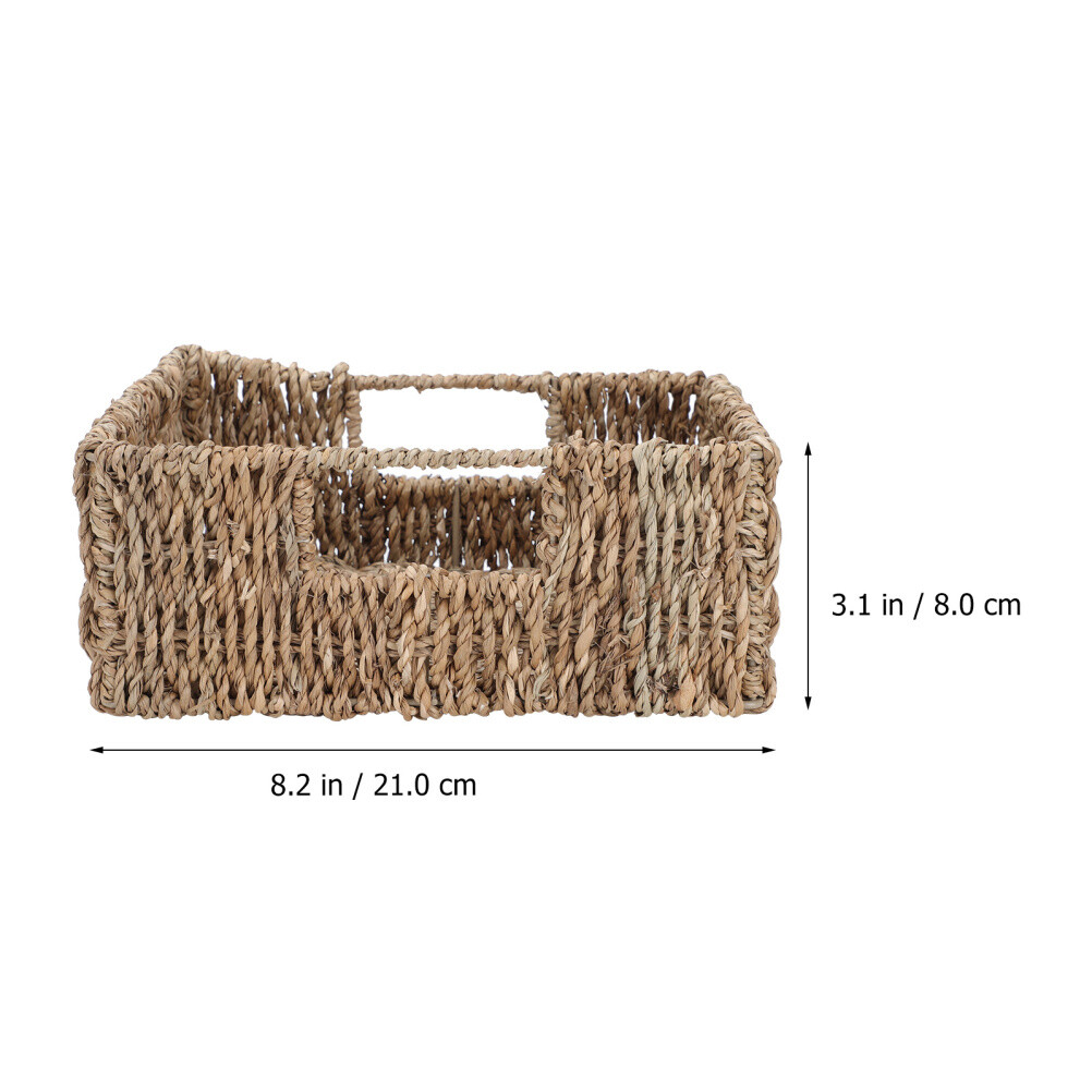 Seagrass Rectangular Hyacinth Storage Basket Wicker Plant Pot