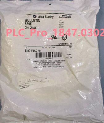 1PCS NEW Allen Bradley 889D-F4AC-10 SerB QD Cordset 10m Long, 4-Pin, 250V, 4A