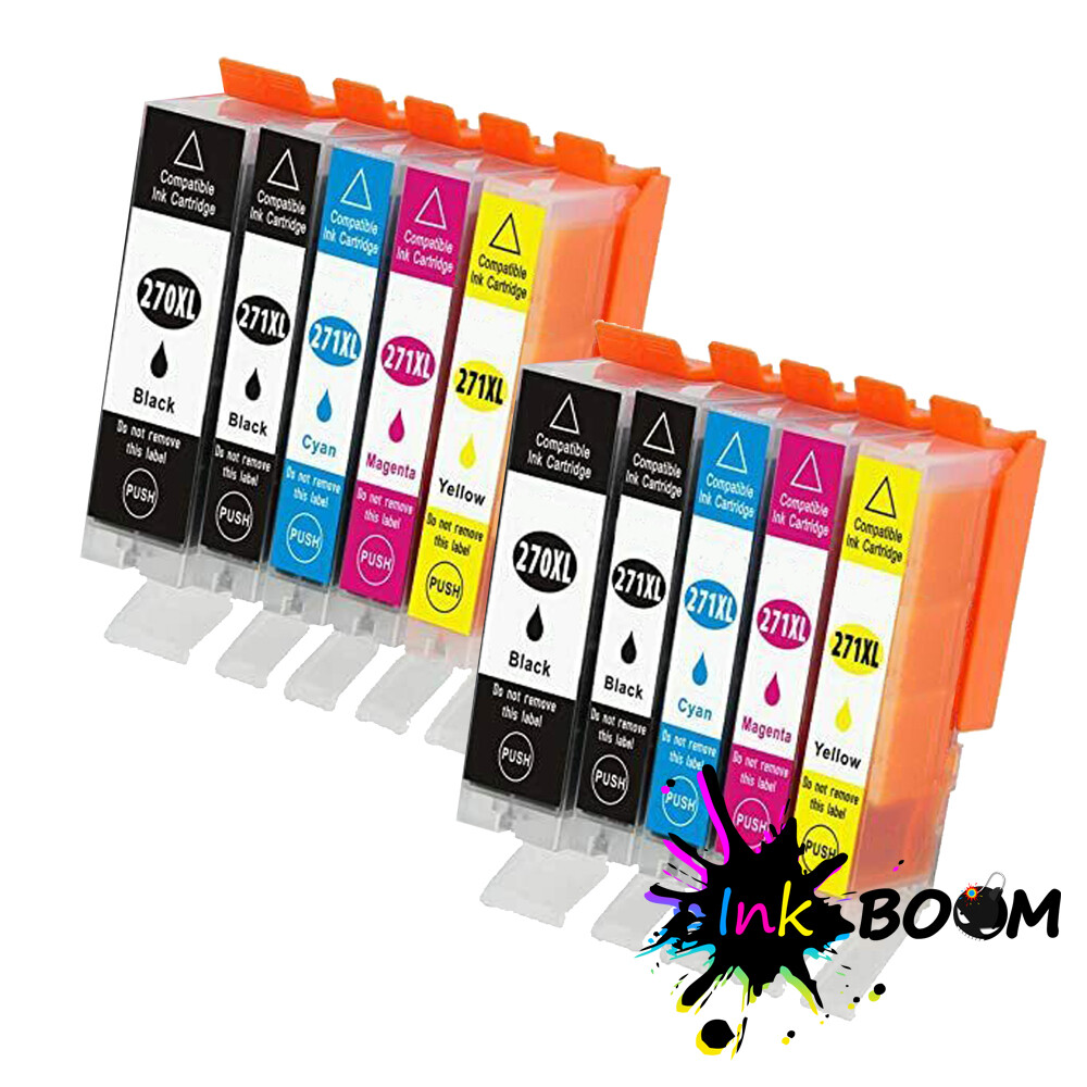 10 Ink Cartridges for PGI-270 CLI-271 PIXMA MG5720 MG6820 MG7720 TS8020 TS9020-image