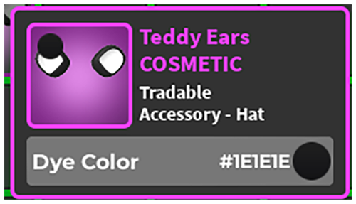Roblox World Zero WZ - COSMETIC - #1E1E1E BLACK HEX ITEMS - Picture 5 of 128