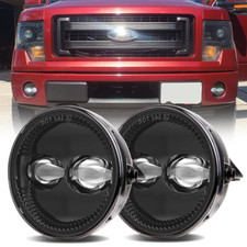 Pair 4.5 Led Fog Lights Round Bumper Lamps For Ford F150 2006-2014 Pickup Truck
