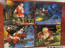 Ceaco "Christmas Traditions" 4 X 500 Piece Santa Claus Puzzles  Sealed