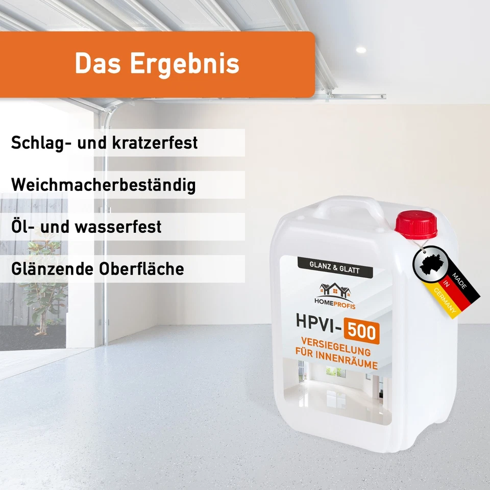 HPVI-500 transparente 2K Epoxidharz Versiegelung Innen Garage Werkstatt Keller - Bild 4 von 4