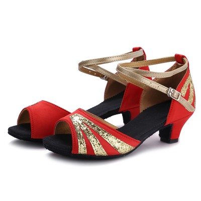 Children Kids Girls Women Ladies New Sandals Low Heel Ballroom Salsa Tango Shoes Latin Dance Shoes