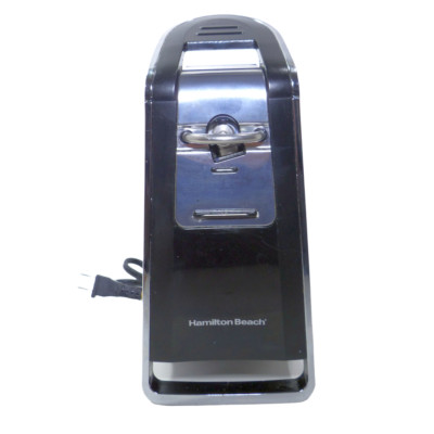 Hamilton Beach Can Opener Smooth Touch Black Chrome Electric 76606ZA Working