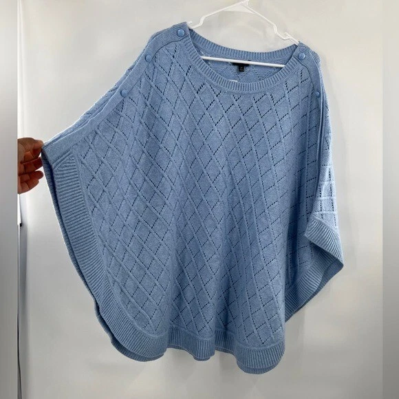 Blue shop poncho sweater
