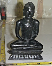 Vtg 5" Hand-Carved Wood Meditating BUDDHA Sculpture/Figurine