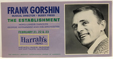 Frank Gorshin and The Establishment at Harrah's Reno Postcard Feb 1969