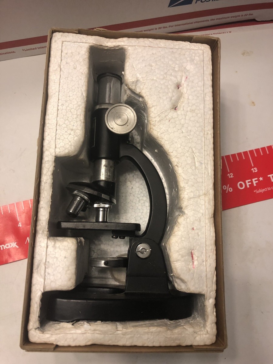 Vtg. Sears & Roebuck Microscope In Box Made In Japan 100 To