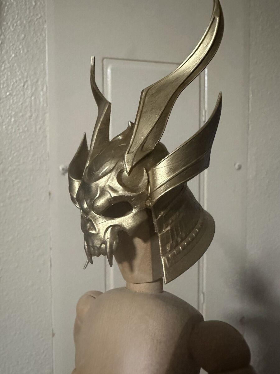 1/6 scale Shao Kahn Gold War Helmet Mortal Kombat (Modifications Needed To  Fit)