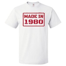 46th Birthday Gift For 46 Year Old Made In 1980 T Shirt