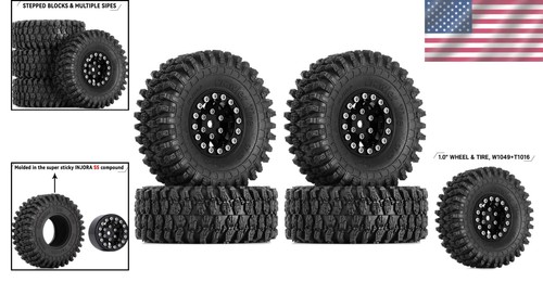 Super Soft Sticky 1.0 Beadlock Tires for Micro Crawler - Dimensions: 57x22mm - Picture 2 of 8