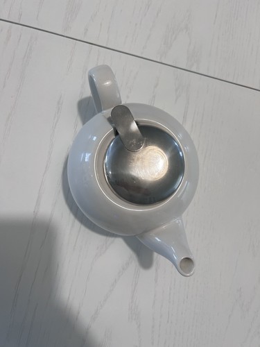 Certified International White Tea Pot 17 Oz Kitchenware Home Utensils Ceramic - Picture 2 of 6