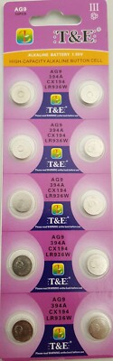 10x AG 9 Uhrenbatterie 394 936 für Armbanduhr Knopfzelle SR 936 V394 LR 936