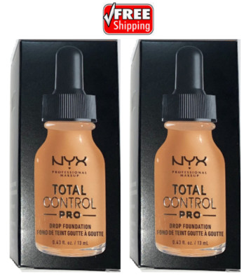 NYX Professional Makeup Total Control Pro Drop Foundation, Camel 0.43oz - 2 Pack