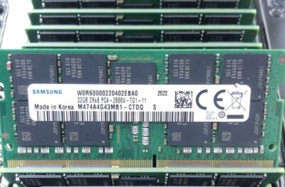 Samsung 32GB DDR4 2666 Laptop ECC SODIMM RAM PC4-21300