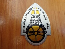Vintage Sinterklaastreffen Oostende 1976 Motorrad Emaille Tafel Abzeichen