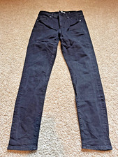 LOFT Ann Taylor Women’s Jeans Size 29/8 Skinny Mid Rise Black FadedStretch Denim