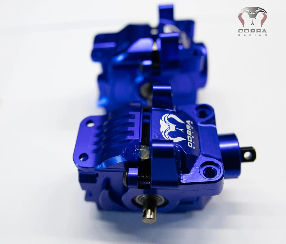 Aluminum Front + Rear Differentials COMPLETE for Traxxas Slash Rustler 4x4 BLUE - Image 2 of 4