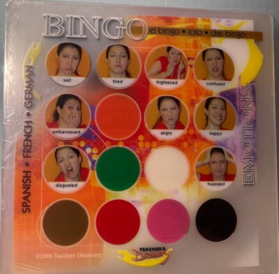 Teacher's Discovery Emotions and Colors set of Bingo Cards
