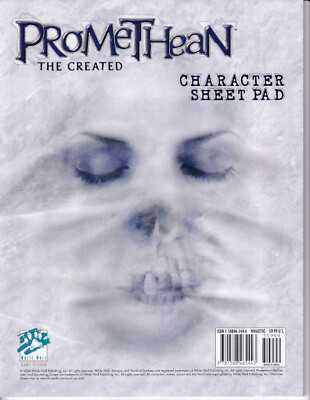 Character Sheet Pad - Promethean the Created (sealed)