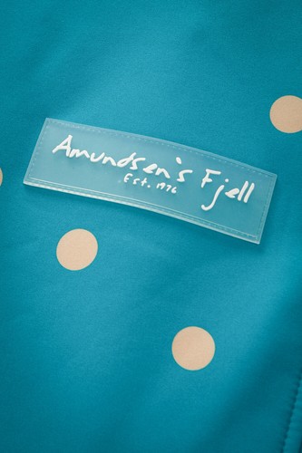 AMUNDSENS FJELL Damen Softshell-Jacke Mantel FRIDA Parka Kurzmantel Punkt türkis - Bild 8 von 10
