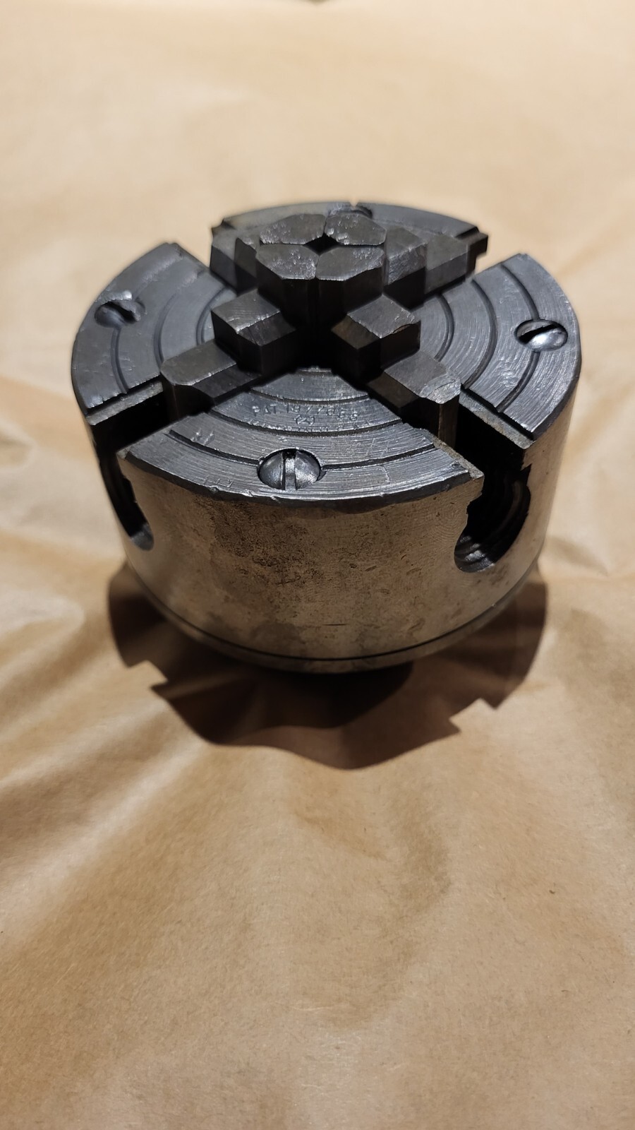 3" craftsman 4 jaw metal lathe chuck fits southbend and other lathes