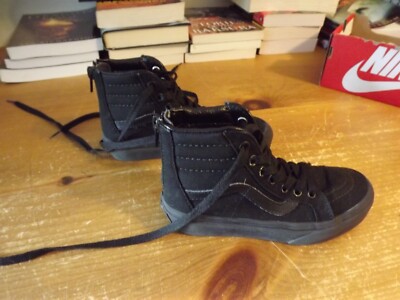 VANS Filmore Zip High Top Canvas Sneakers Black, Kid's Youth Size12.5
